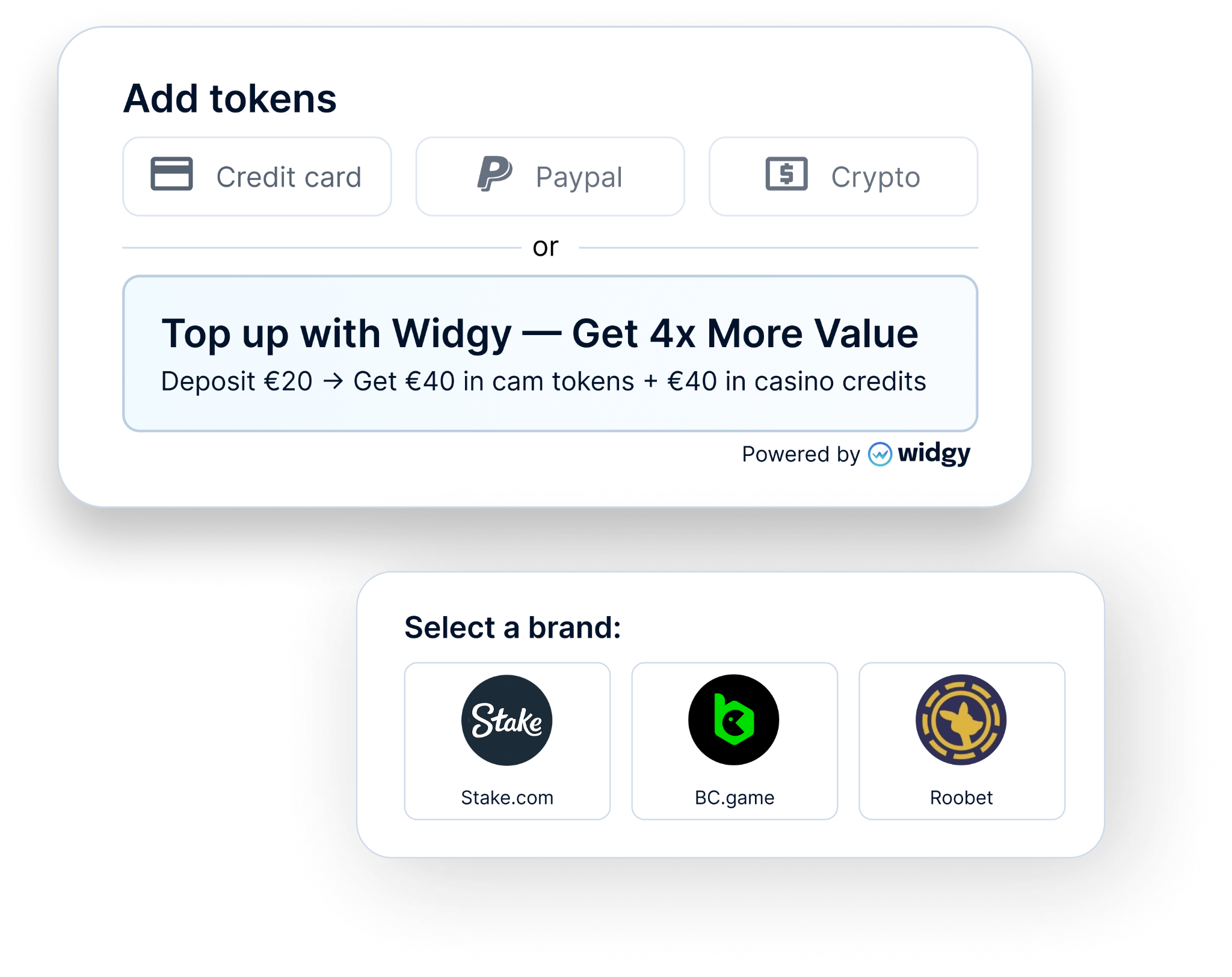 Widgy Payments product preview